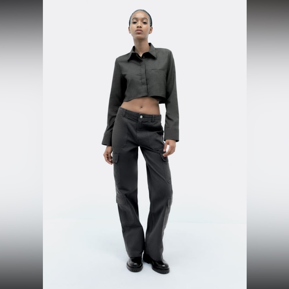 Zara - TRF Straight Multipocket Cargo Pants